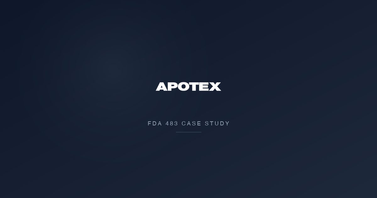 Eight Systems, Zero Audit Trails: Lessons from Apotex's FDA 483