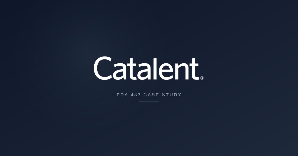 Legacy Instruments, Zero Data Backup: Lessons from Catalent's FDA 483