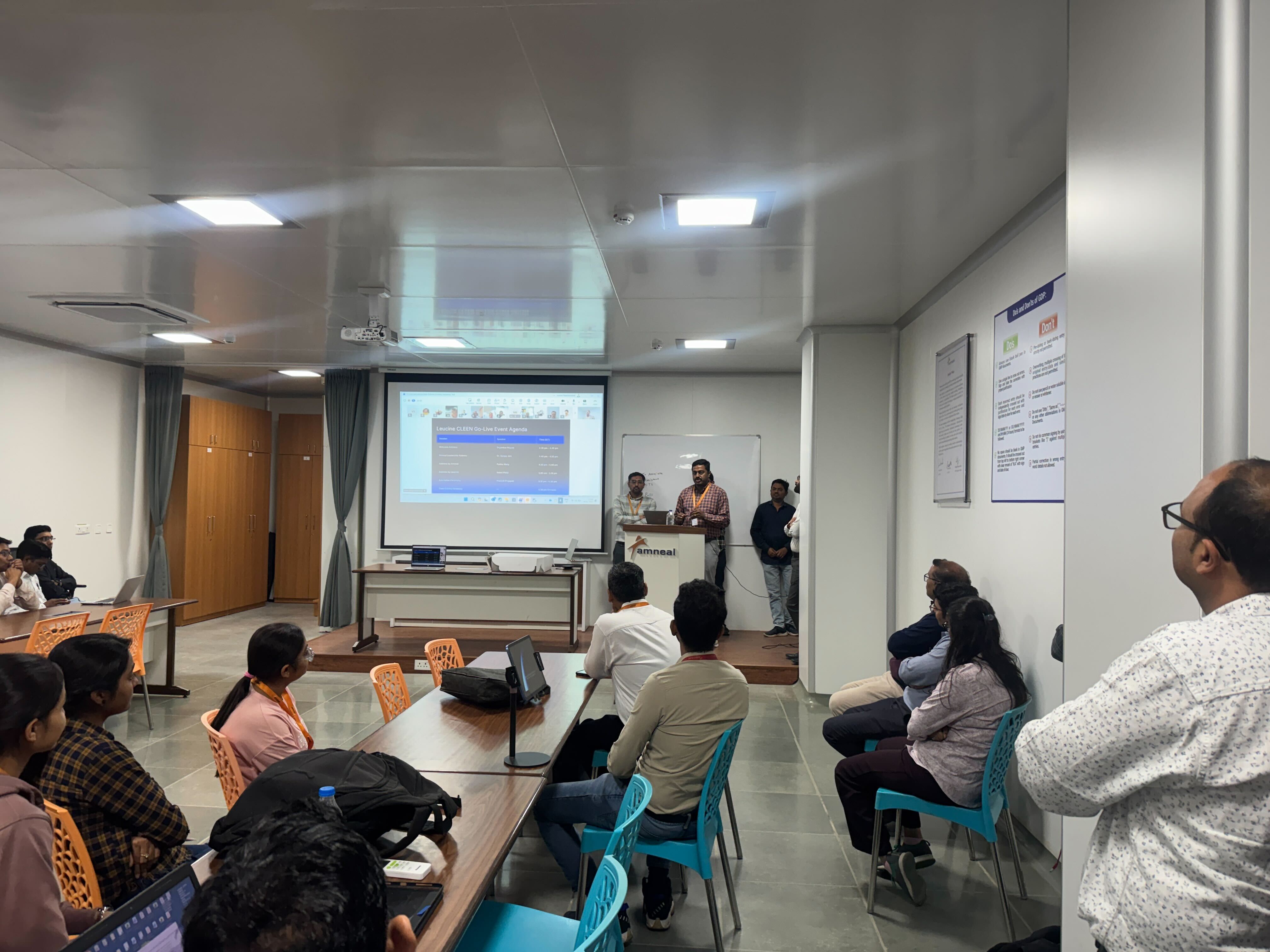 Amneal team attending CLEEN Go-Live event